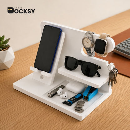 6-in-1 Docking Station with Dedicated Wireless Magnetic Charger Slot
