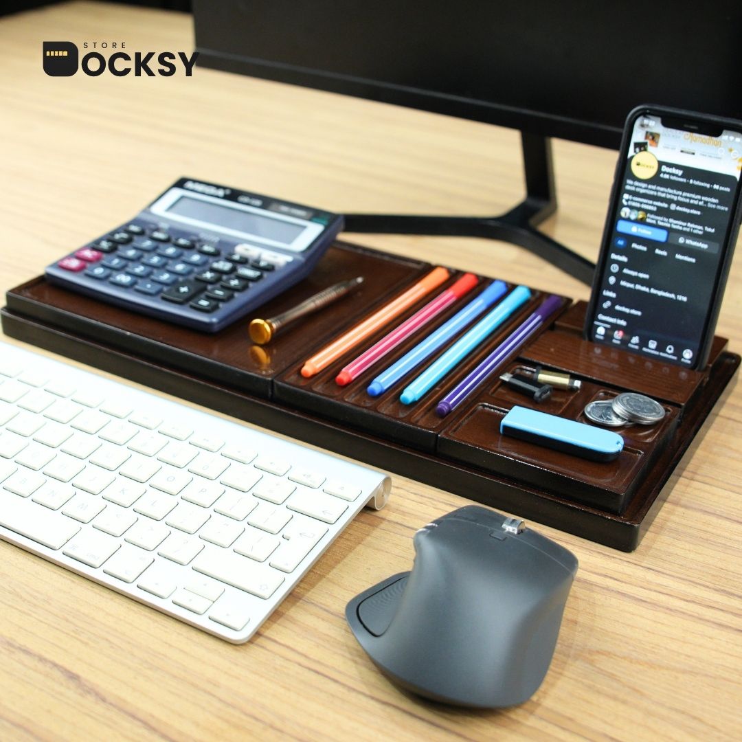 Premium 5-Piece Modular Desk Organizer Tray Set