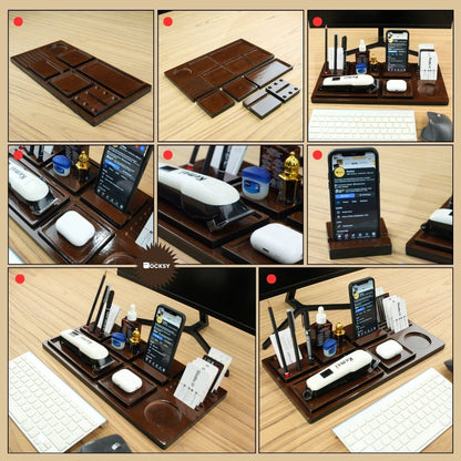 Premium 6-Piece Utility Desk Organizer Dock Set