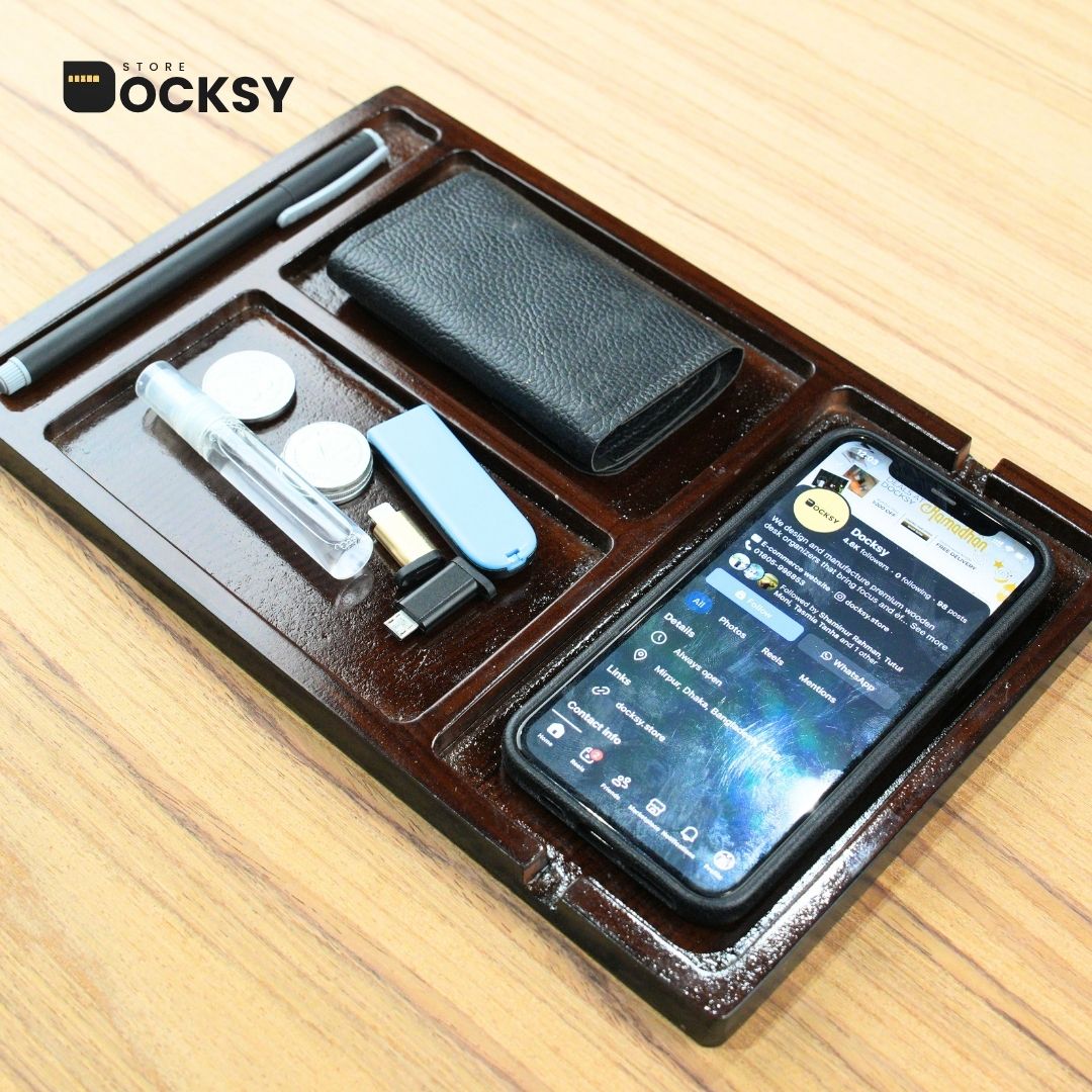 Minimalist Office Table Charging Station