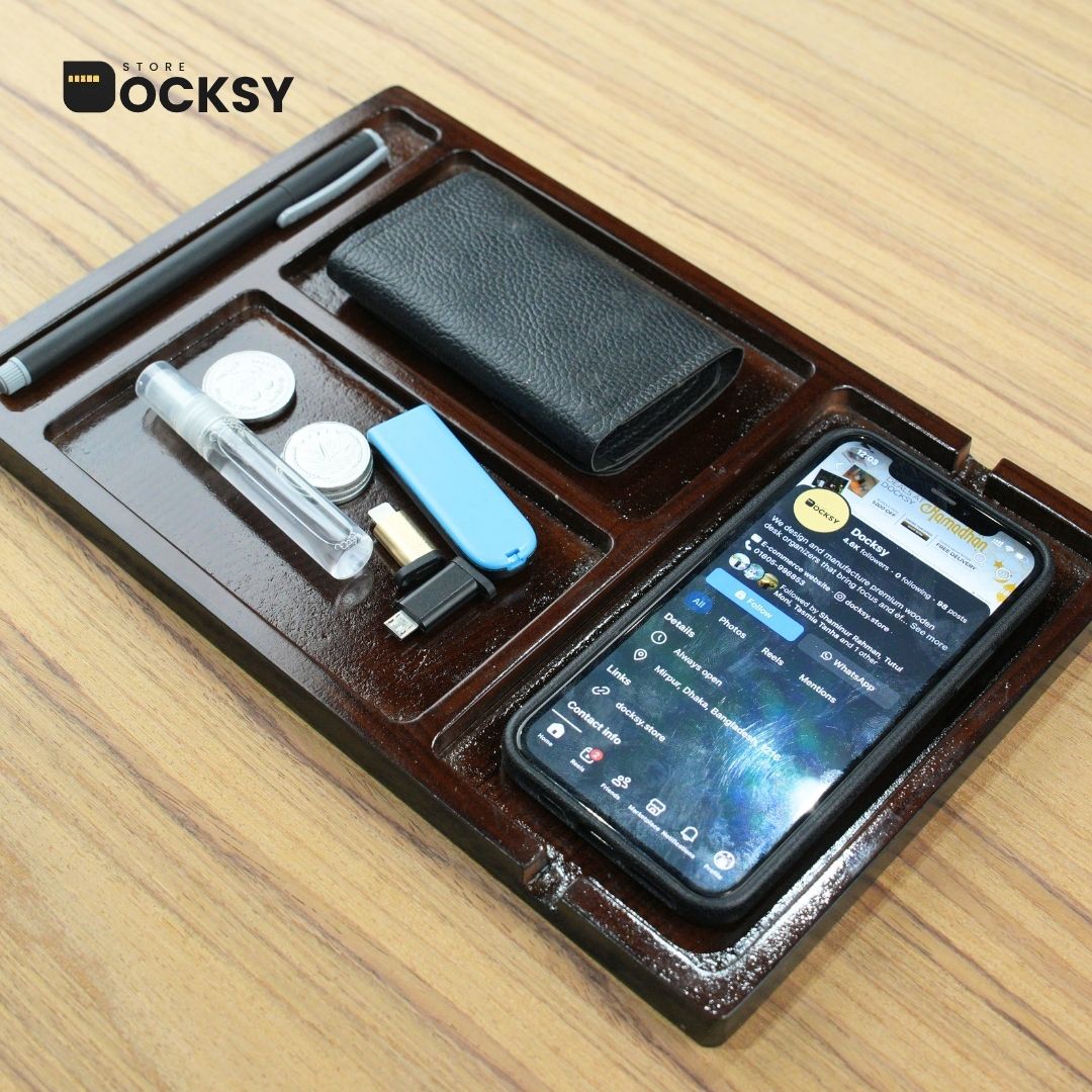 Minimalist Office Table Charging Station