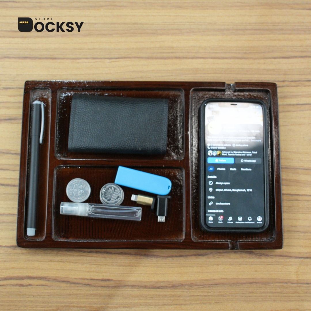 Minimalist Office Table Charging Station