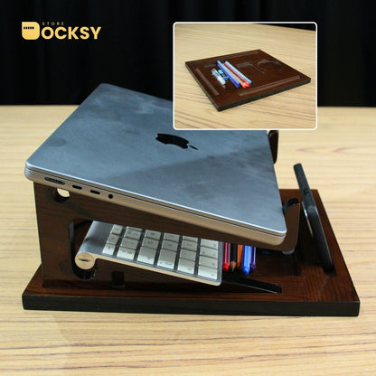 2-in-1 Multi-Functional Laptop Stand & Vertical Docking System