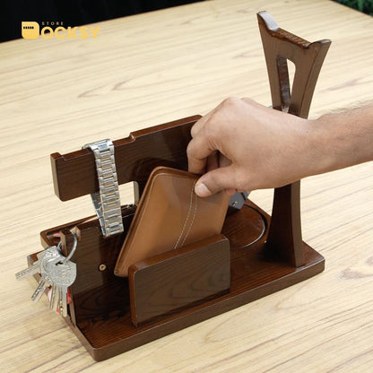 7-in-1 Docking Station With Dedicated Headphone Stand & Detachable Phone Holder